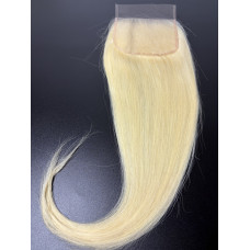 613 4x4 blonde color straight lace closure Top quality 100% human hair