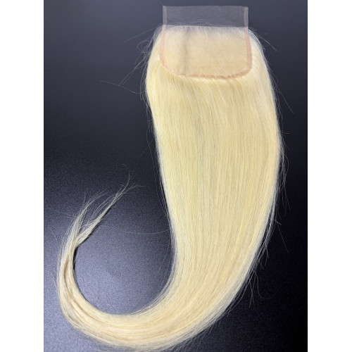 613 4x4 blonde color straight lace closure Top quality 100% human hair 613 4x4 blonde color straight lace closure Top quality 100% human hair