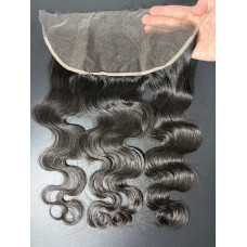 Body wave Lace Frontal Pre Plucked Ear To Ear Raw Indian Virgin Human Hair With Baby Hair 