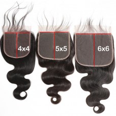  5x5 6x6 7X7 all textures  lace closure hot selling raw virgin hair closure 