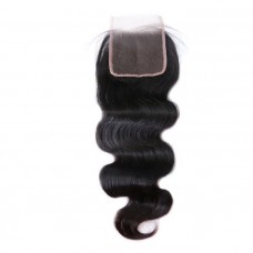 body wave lace closure Top quality 100% human  hair wholesale price