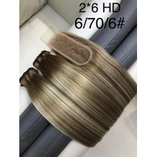 Highlight Colors high Quality Hair bundles Ombre Blonde Highlight vietnamese raw hair Bundles With HD lace Closure