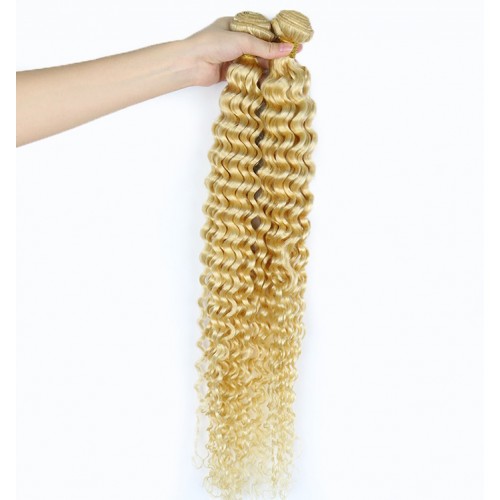  Large Stock Manufacture Wholesale Brazilian Raw 613 Deep curly Cuticle Aligned Mink Human Hair 