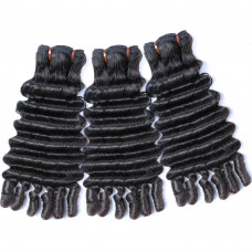 fumi double drawn Natural Black Vietnamese deep wave Curly Virgin Human Hair Bundles Weaving Extension