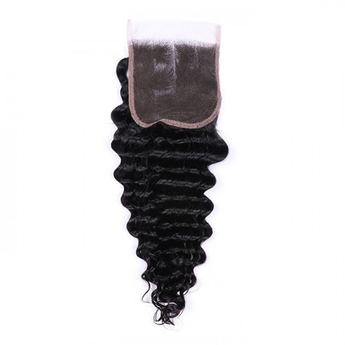 deep wave lace closure Top quality 100% human hair wholesale price