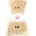 4x4 5x5 6x6  blonde color body wave lace closure Top quality 100% human hair 