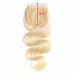 4x4 5x5 6x6  blonde color body wave lace closure Top quality 100% human hair 