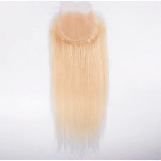 613 4x4 blonde color straight lace closure Top quality 100% human hair