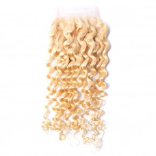 613 deep curly lace closure Top quality 100% human hair wholesale price