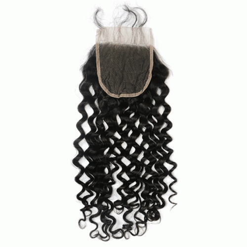 Italy curly lace closure Top quality 100% human hair wholesale price