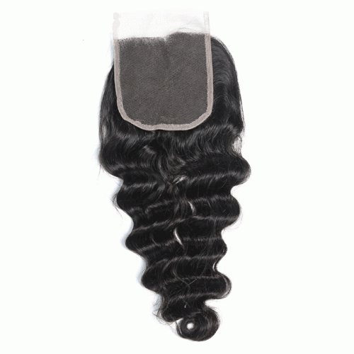 Ocean wave lace closure Top quality 100% human hair wholesale price