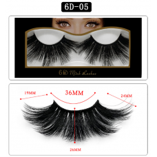 Natural 6D Mink Hair False Eyelashes 25mm Long Lashes Extension 