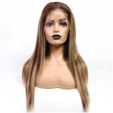 pinao color Straight 13x4 Frontal Lace Wig Wholesale  Brazilian Human Hair 150 density 180 density