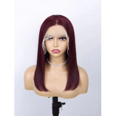 99j Human hair short bob lace front wig straight human lace frontal wigs cuticle aligned virgin hair 