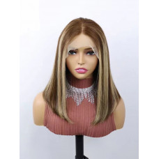 T4/27#  Human hair short bob lace front wig straight human lace frontal wigs cuticle aligned virgin hair 