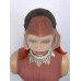 350# red color Human hair short bob lace front wig straight human lace frontal wigs cuticle aligned virgin hair 