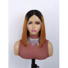 1B/30# color Human hair short bob lace front wig straight human lace frontal wigs cuticle aligned virgin hair 