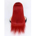 red color Straight 13x4 Frontal Lace Wig Wholesale  Brazilian Human Hair 150 density 180 density