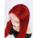 red color Straight 13x4 Frontal Lace Wig Wholesale  Brazilian Human Hair 150 density 180 density