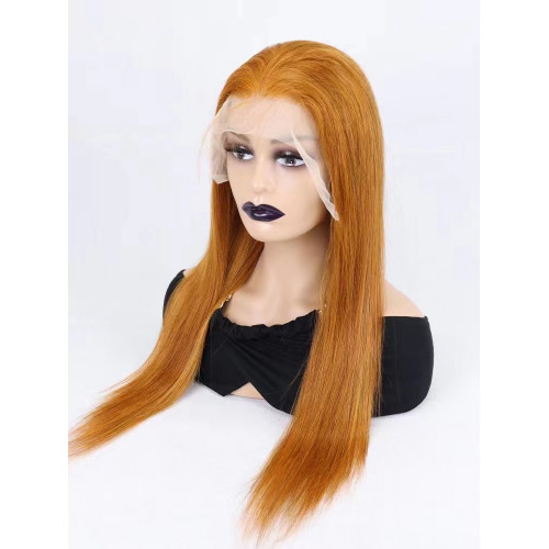 30# color Straight 13x4 Frontal Lace Wig Wholesale  Brazilian Human Hair 150 density 180 density