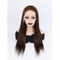 4# color Straight 13x4 Frontal Lace Wig Wholesale  Brazilian Human Hair 150 density 180 density