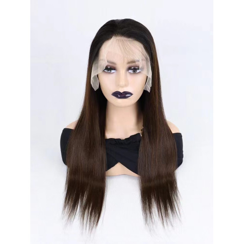 1B/4# Straight 13x4 Frontal Lace Wig Wholesale  Brazilian Human Hair 150 density 180 density