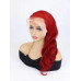 red color Body wave 13x4 Frontal Lace Wig Wholesale  Brazilian Human Hair 150 density 180 density