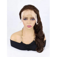 4# color Body wave 13x4 Frontal Lace Wig Wholesale  Brazilian Human Hair 150 density 180 density