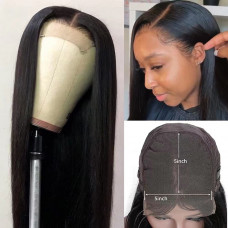 5x5 HD Lace Closure Wig Vendors, 100% Aligned Cuticle Wig Closure Natural Human Hair Wigs