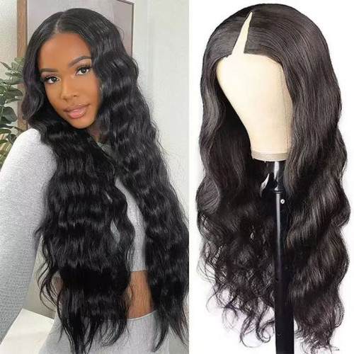 V Part wigs Glueless Afro Kinky Straight Long Curly Yaki Straight Wig Natural Black for Women Wholesale. 