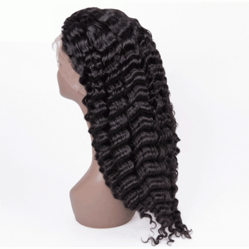 deep Wave Best quality Frontal Lace Wig Wholesale Unprocessed Brazilian Human Hair 