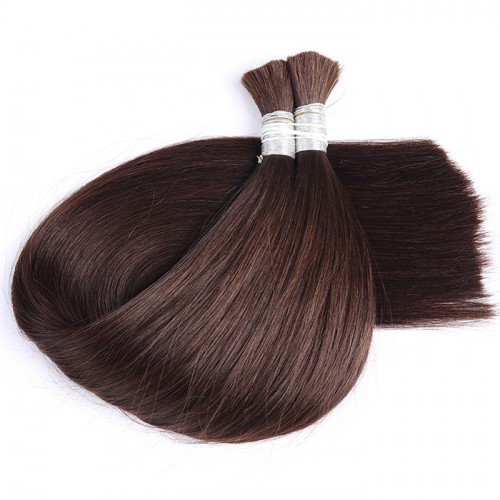 2 color Bulk Hair Factory Price Real Human Hair Top Quality Color Silky Straight 