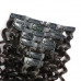  seamless clip in hair extension raw virgin 12A italy curly 100% human hair extensions clip in hair