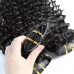  seamless clip in hair extension raw virgin 12A kinky deep wave 100% human hair extensions clip in hair